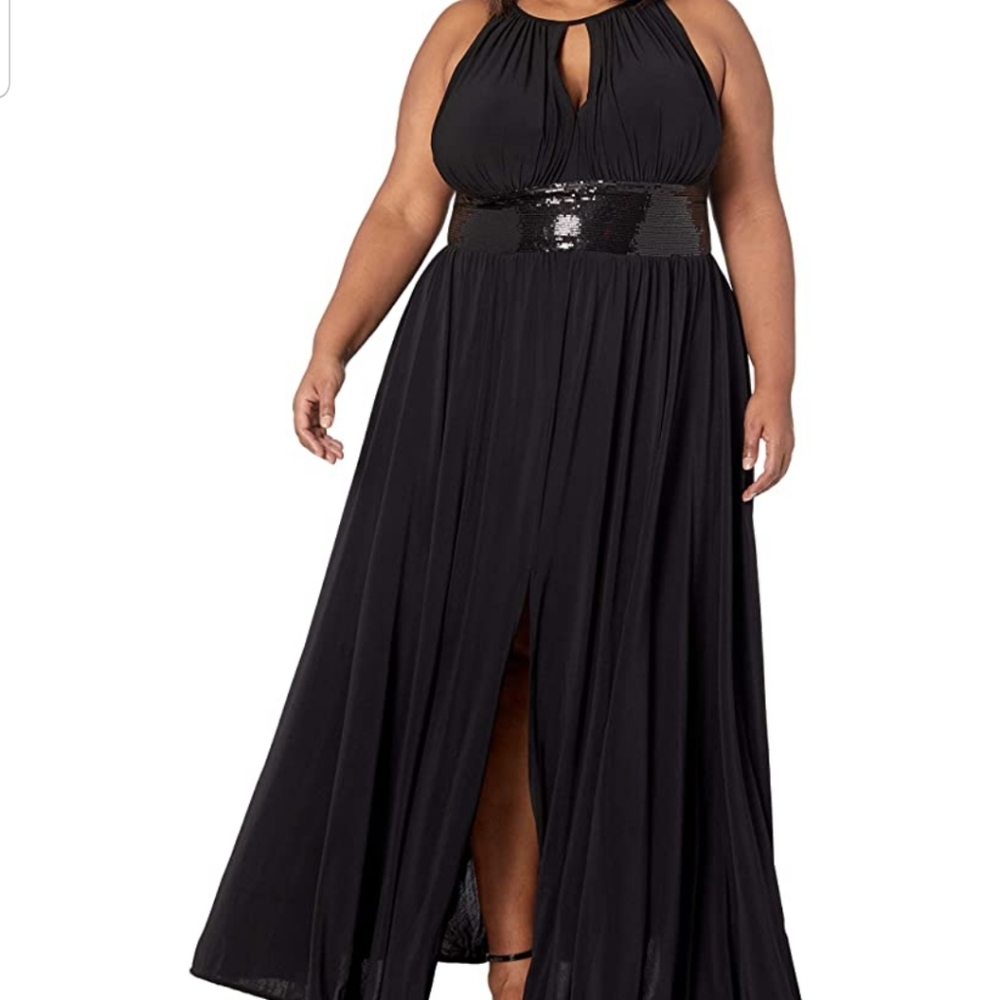 R&M Richard's Halter Neck Sequence Waist NWT